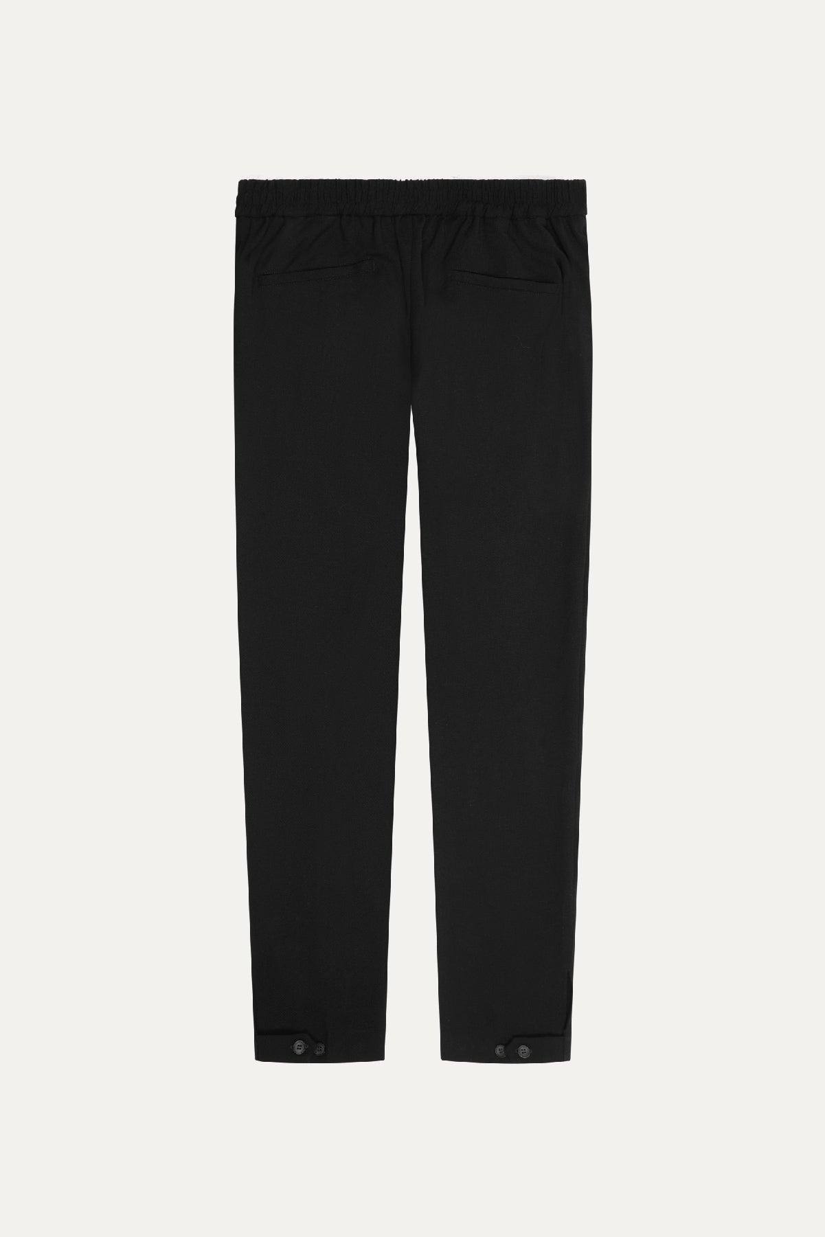Black Ankle Tab Trouser