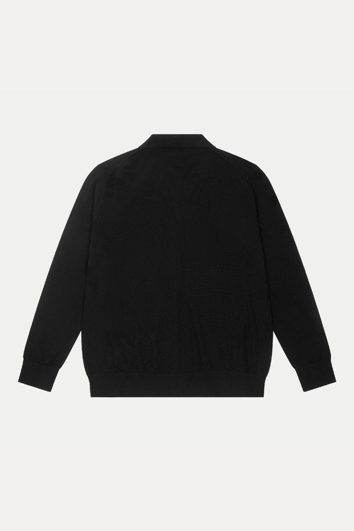 Black Merino Knit Cardigan