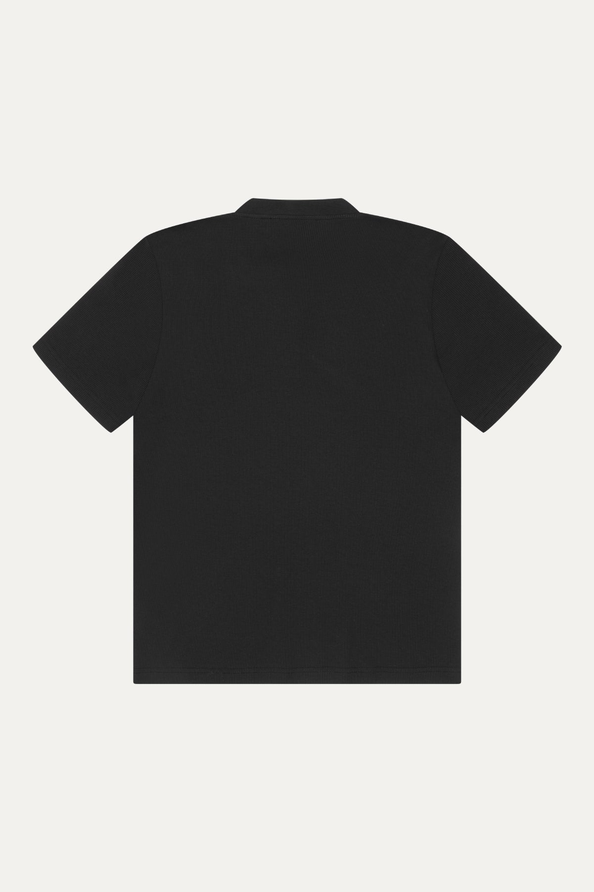 Black Square Neck Henley T-shirt