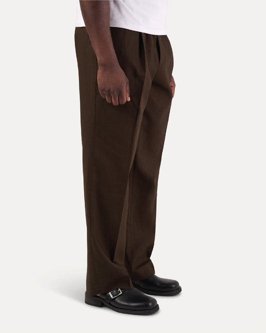Enigma Linen Trouser Brown