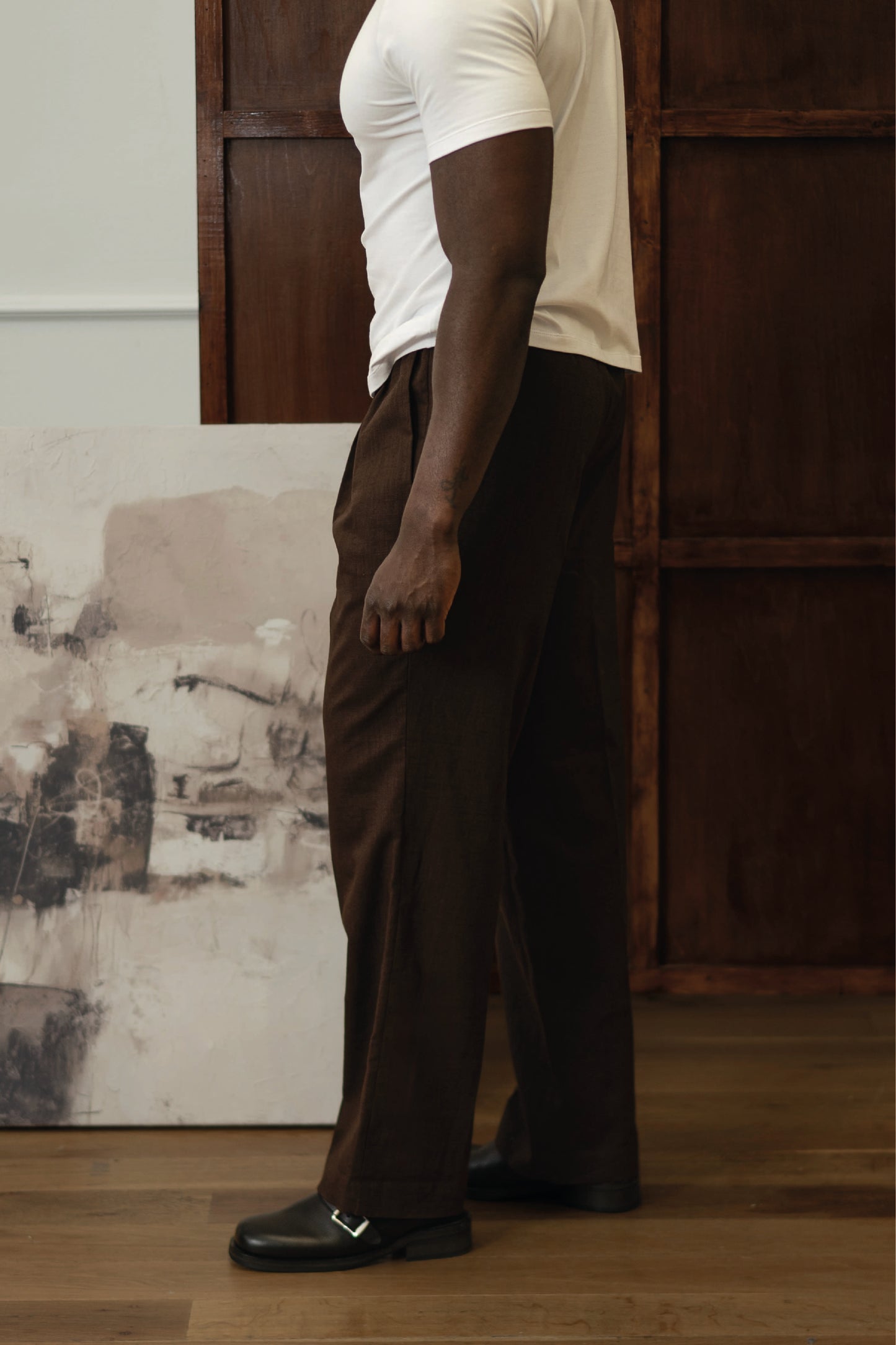 The Enigma Linen Trouser Brown