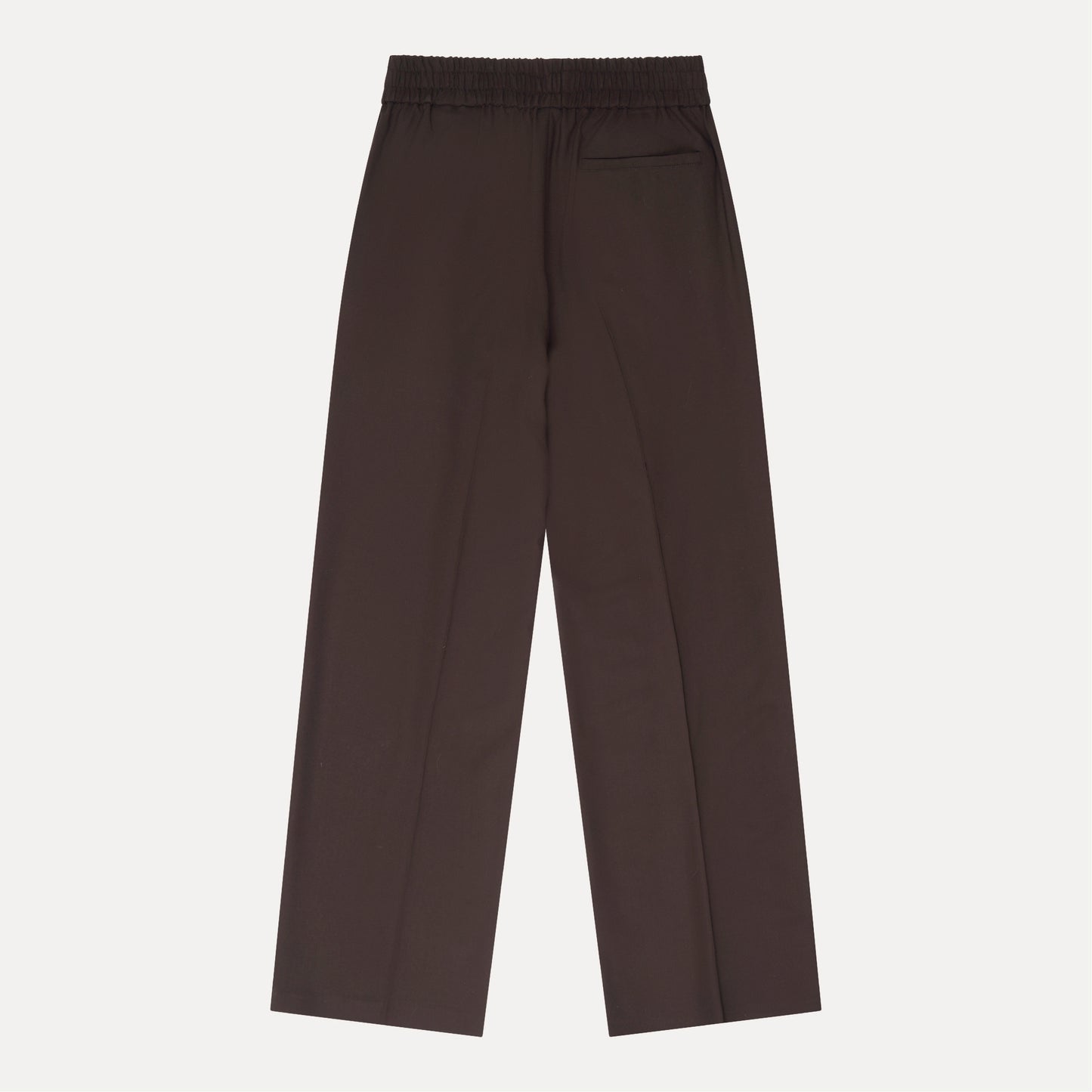 Brown Pleated Wool Trousers