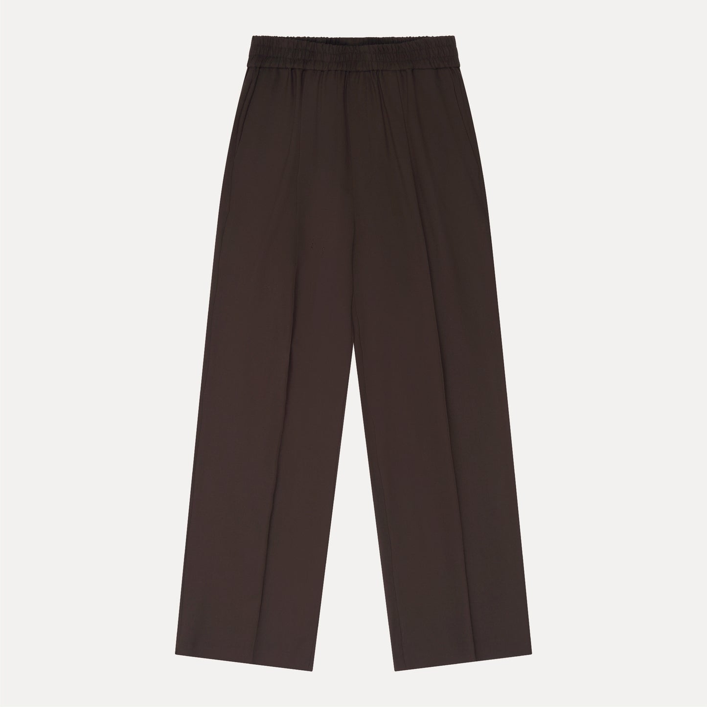 Brown Pleated Wool Trousers